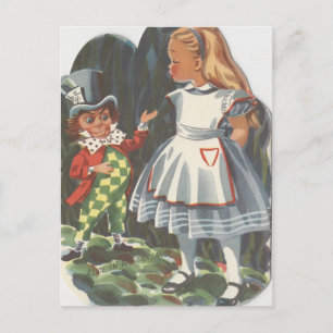 Alice i Wonderland och Mad Hatter Vykort
