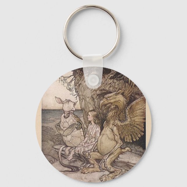 Alice i Wonderland och Mock Turtle Nyckelring (Framsida)