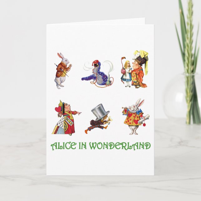 Alice i Wonderland och vänner Kort (Framsida)