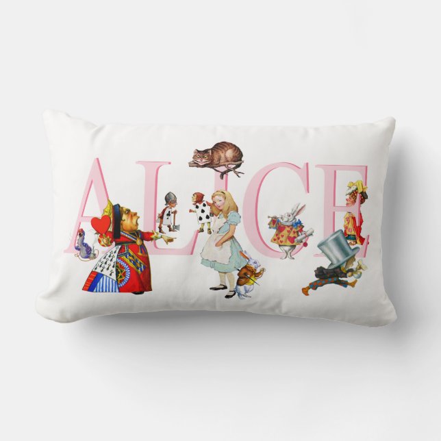 Alice i Wonderland och vänner Lumbarkudde (Framsida)