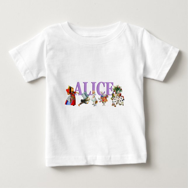 Alice i Wonderland och vänner T Shirt (Framsida)