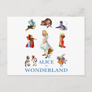 ALICE I WONDERLAND OCH VÄNNER VYKORT