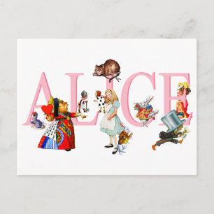 Alice i Wonderland och vänner Vykort