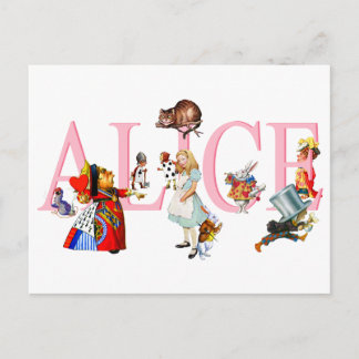 Alice i Wonderland och vänner Vykort