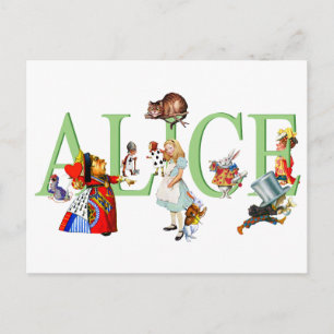 Alice i Wonderland och vänner Vykort