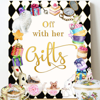 Alice i Wonderland Off med hennes gåvor Poster