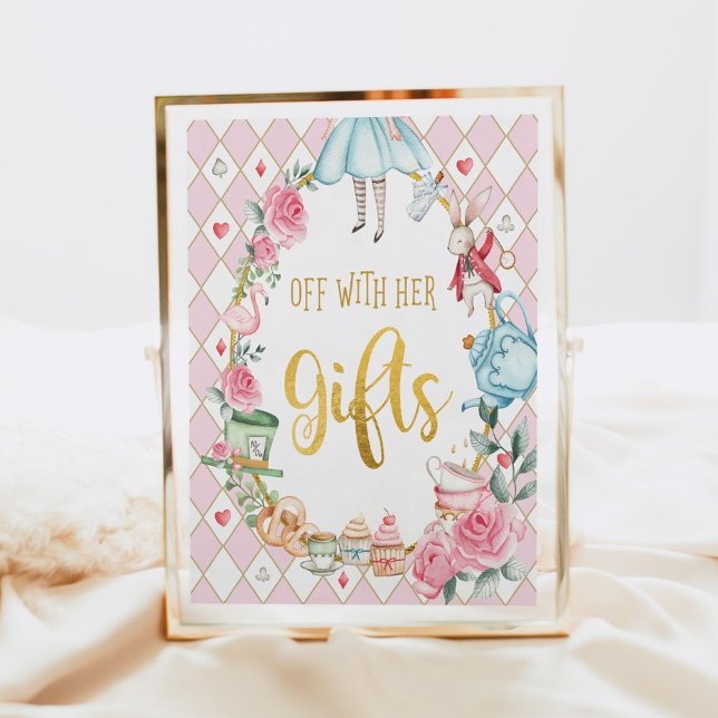 Alice i Wonderland OFF MED HER GIFTS-signatur Poster (Skapare uppladdad)