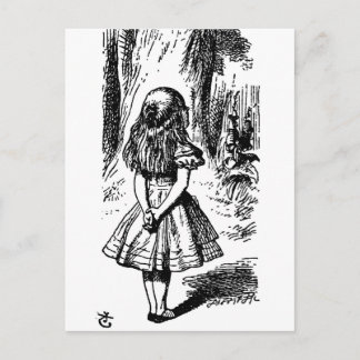 Alice i Wonderland - originalillustration Vykort