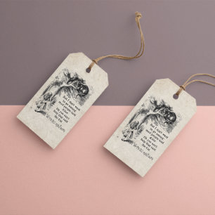 Alice i Wonderland Pack om 10 Faux Parchment Presentetikett
