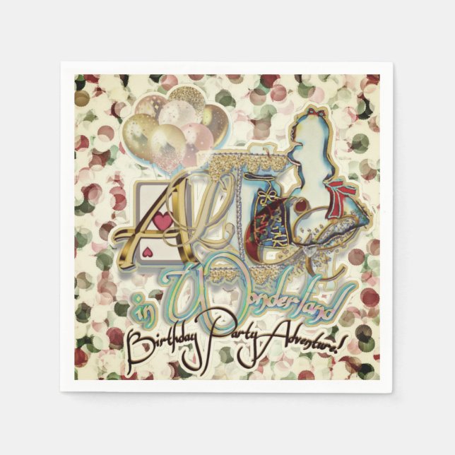 Alice i Wonderland Pappersservett (Framsidan)