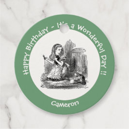 Alice i Wonderland Party - Alice och Kitten Gåvor Etiketter