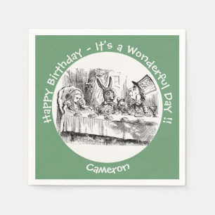 Alice i Wonderland Party - Mad Hatters Tea Party Pappersservett
