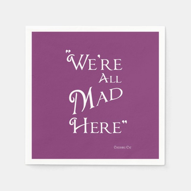 Alice i Wonderland Party Napkins - Mad Pappersservett (Framsidan)