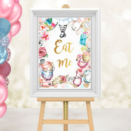 Alice i Wonderland Party Sign, Eat Me Sign Poster
