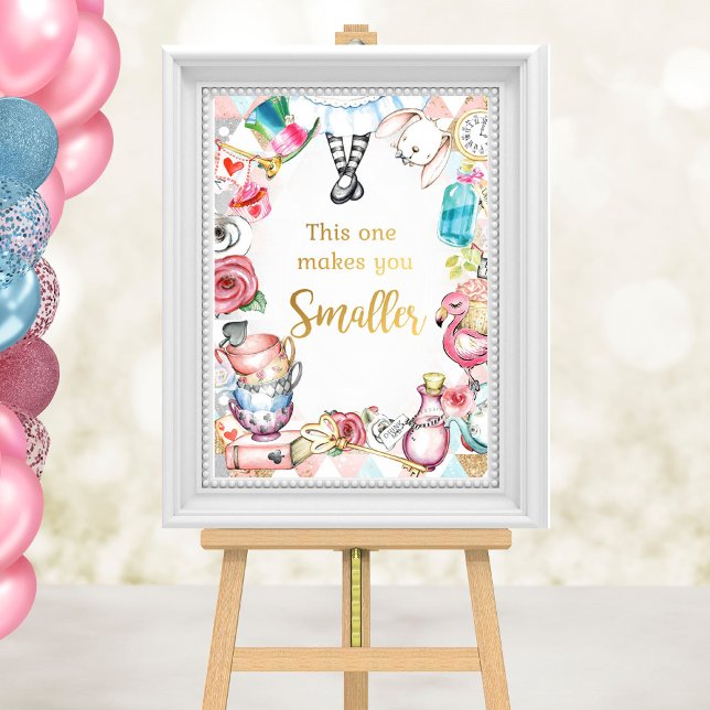 Alice i Wonderland Party-skylt, Bord-skylt Poster (Skapare uppladdad)