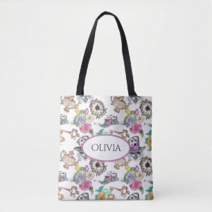Alice i Wonderland Personlig Namn Tote Bag Tygkasse