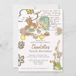 Alice i Wonderland Personlig Party Inbjudningar