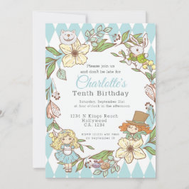 Alice i Wonderland Personlig Party Inbjudningar