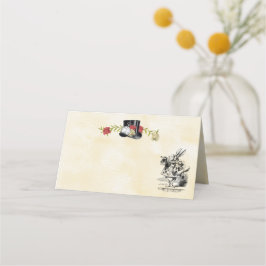 Alice i Wonderland Place Card eller Escort Card Placeringskort