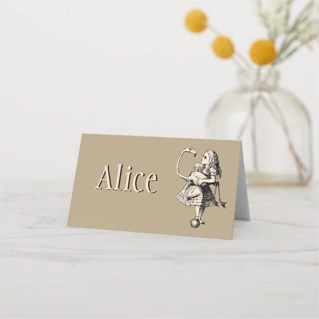Alice i Wonderland Placeringskort (Framsida)