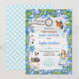 Alice i Wonderland pojke duschinbjudan Inbjudningar