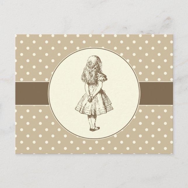 Alice i Wonderland Polka dots Vykort (Framsida)
