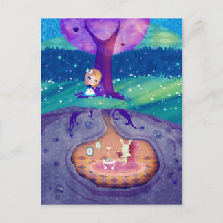 Alice i Wonderland Postcard Vykort