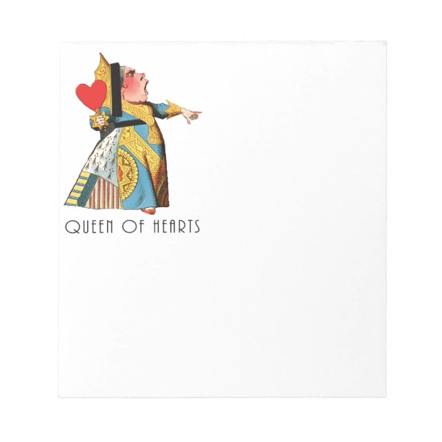 Alice i Wonderland Queen of Hearts Anteckningsblock (Framsida)