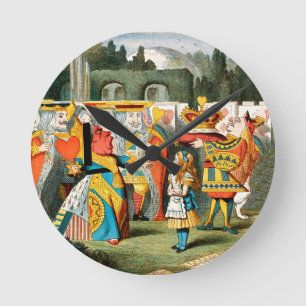 Alice i Wonderland Queen of Hearts Rund Klocka