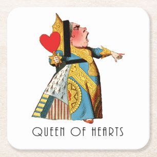 Alice i Wonderland Queen of Hearts Underlägg Papper Kvadrat