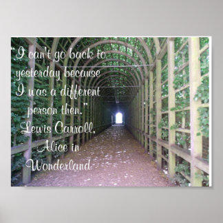 Alice i Wonderland Quote Poster
