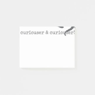 Alice i Wonderland Quote Shirt Curiouser Lewis Post-it Block