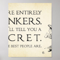 Alice i Wonderland Quote - Youre All Bonkers