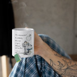 Alice i Wonderland Quotes Kaffemugg<br><div class="desc">"Det är ingen använda att gå tillbaka till i går,  för jag var en annan person då" - Lewis Carroll,  Alice i underlandet.</div>
