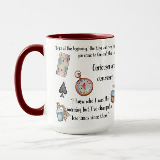 Alice i Wonderland Quotes Mugg