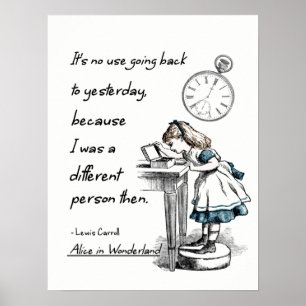 Alice i Wonderland Quotes Poster