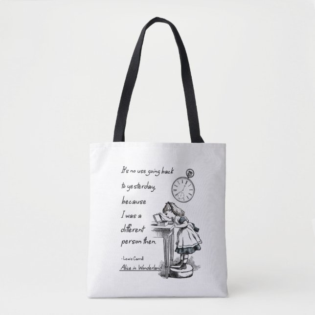 Alice i Wonderland Quotes Tygkasse (Framsida)