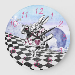 Alice i Wonderland Rabbit Herald Stor Klocka