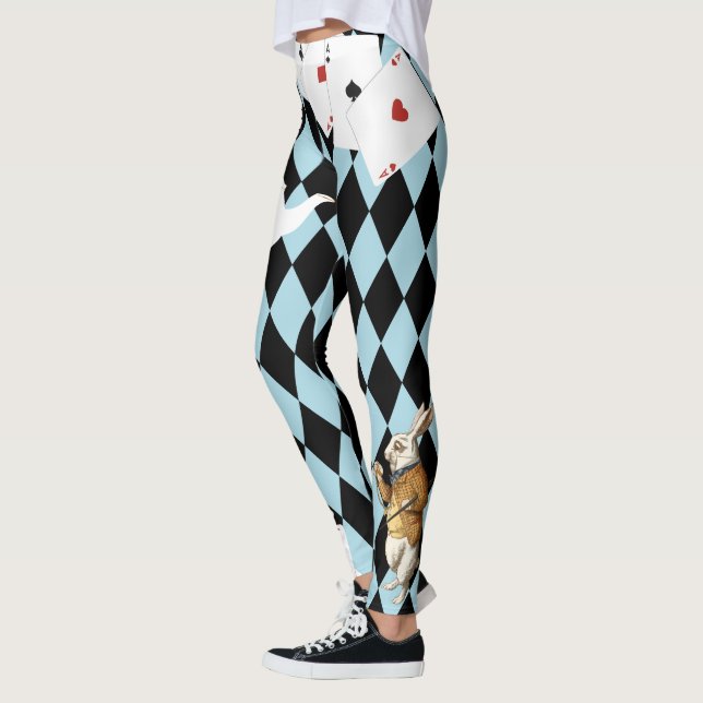 Alice i Wonderland, Rabbit Mint Blue Leggings (Vänster)