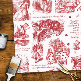 Alice i Wonderland Red Toile Quotes Presentpapper