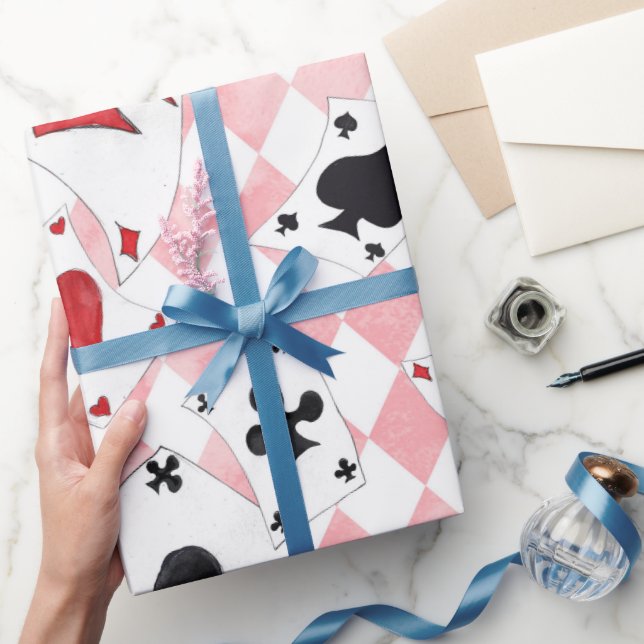 Alice i Wonderland Rosa Cards Wrapping Papper Presentpapper (Gifting)