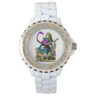 Alice i Wonderland Rosa Flamingo Wrist Watch Armbandsur
