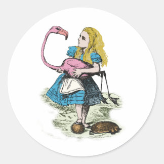 Alice i Wonderland Runt Klistermärke