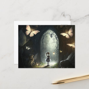 Alice i Wonderland Scene Vykort