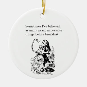 Alice i Wonderland, "Sex Impossible Sak" Julgransprydnad Keramik