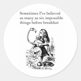 Alice i Wonderland, "Sex Impossible Sak" Runt Klistermärke