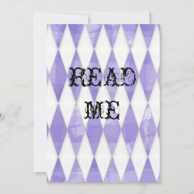 Alice i Wonderland Shower Inbjudan (Framsida)