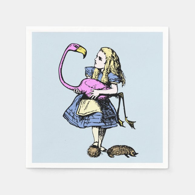 Alice i Wonderland Söt Party Barn dekoration Pappersservett (Framsidan)