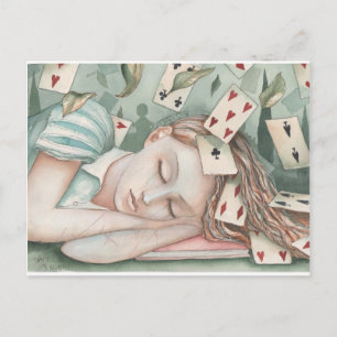 Alice i Wonderland sov Vykort