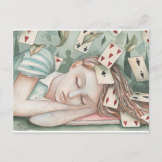 Alice i Wonderland sov Vykort